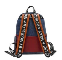 Load image into Gallery viewer, Just Blossom Nicole Lee Denim Backpack