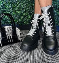 Load image into Gallery viewer, &quot;Delaney&quot; Embellished tongue &amp; laces combat boots