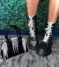 Load image into Gallery viewer, &quot;Delaney&quot; Embellished tongue &amp; laces combat boots