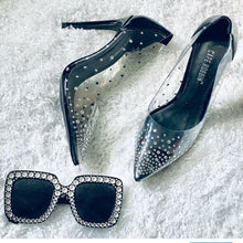 Load image into Gallery viewer, &quot;Girls Best friend&quot; transparent rhinestone pumps